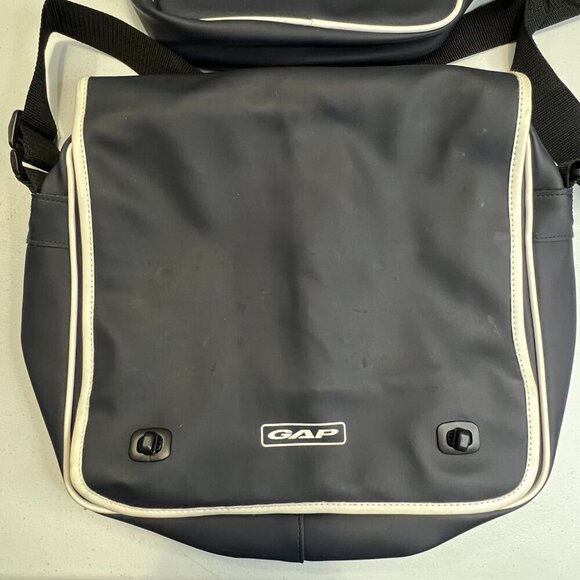 Gap Vintage Messenger and Tote Bags Navy White School Travel Work Laptop Y2K VTG - Picture 2 of 14